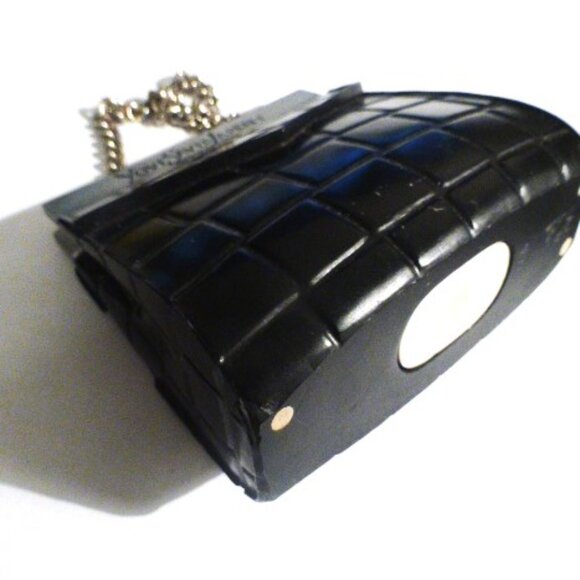 SIGNED Vintage YOVE ST. LARENT Coin PURSE BANK Vintage Coin Bank Vintage Purse - Picture 13 of 16